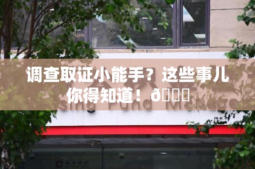 三明调查取证小能手？这些事儿你得知道！😎